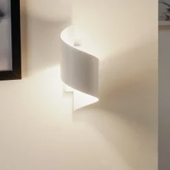 Gang|Pendellamper ^ EMIBIG LIGHTING Væglampe Spiner hvid, højde 30 cm, stål