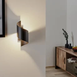 EMIBIG LIGHTING Gang|Pendellamper > Væglampe Spiner sort, højde 30 cm, stål