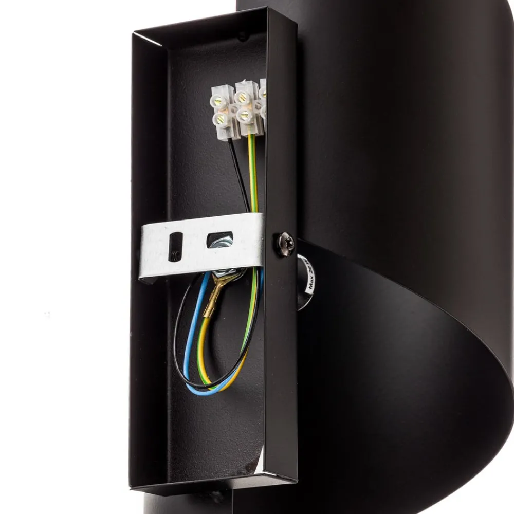 EMIBIG LIGHTING Gang|Pendellamper > Væglampe Spiner sort, højde 30 cm, stål