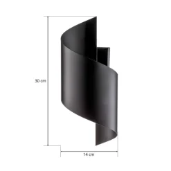 EMIBIG LIGHTING Gang|Pendellamper > Væglampe Spiner sort, højde 30 cm, stål