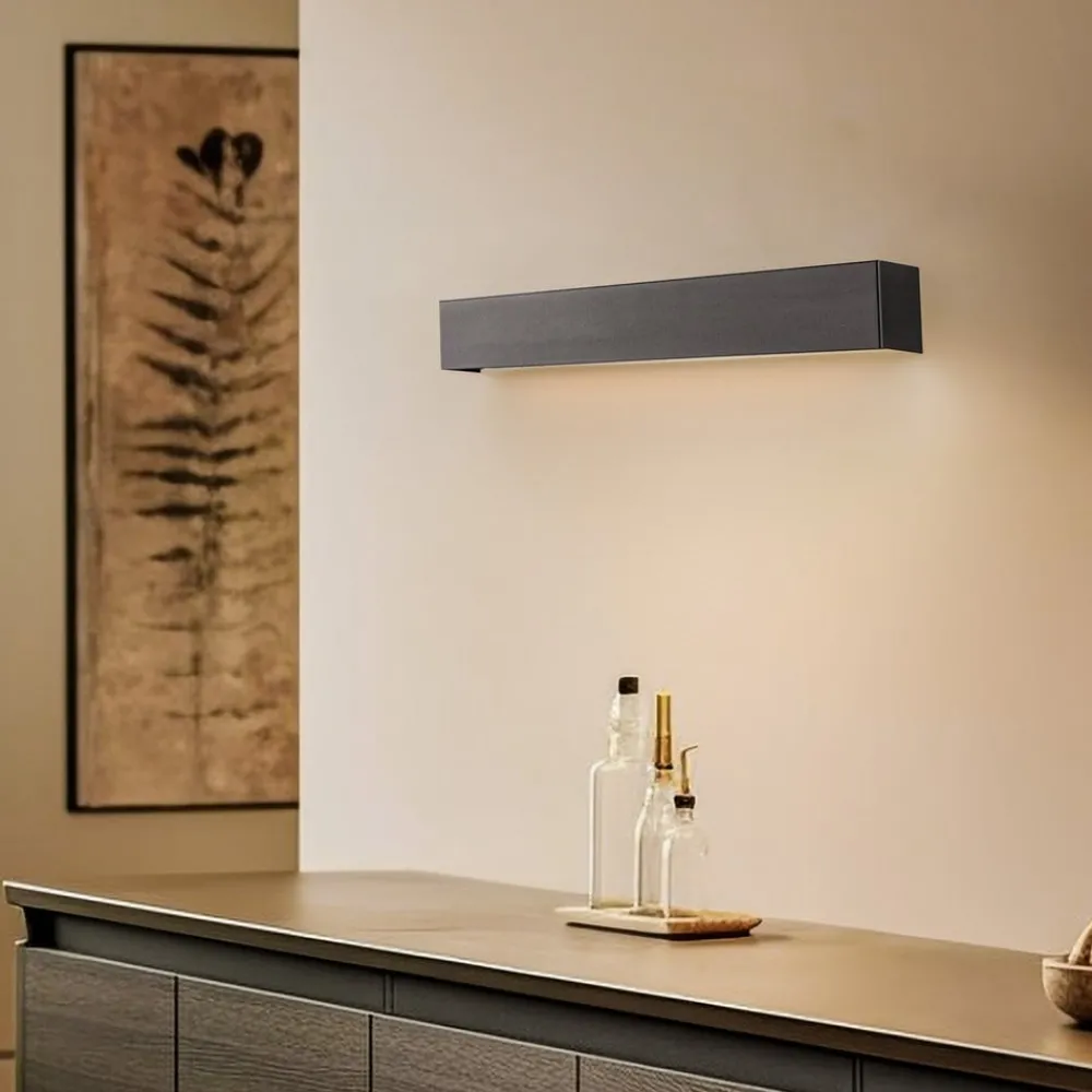 Væglamper|Væglamper ^ Nowodvorski Lighting Væglampe Straight S, 62 cm, sort