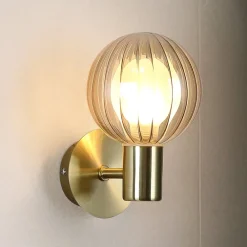 Searchlight Væg- Og Spejllamper > Væglampe til badeværelset Lumisphere, creme-/messingfarvet, højde 12 cm