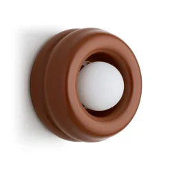 Argon Væglamper > Væglampe Tina, terrakotta/opal, glas, Ø 19 cm