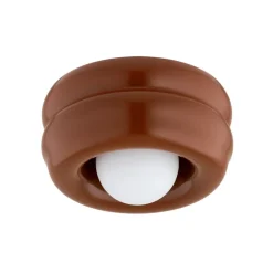 Argon Væglamper > Væglampe Tina, terrakotta/opal, glas, Ø 19 cm