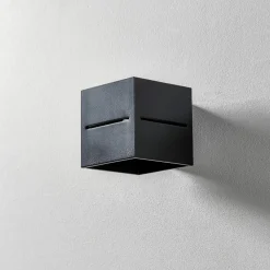 SOLLUX LIGHTING Væglamper > Væglampe Top up/down, sort krop