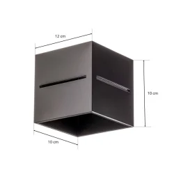 SOLLUX LIGHTING Væglamper > Væglampe Top up/down, sort krop