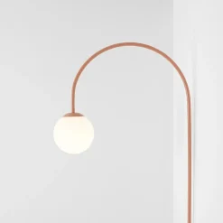 ALDEX Væglamper|Væglamper > Væglampe Una, metal, glas, koralrød