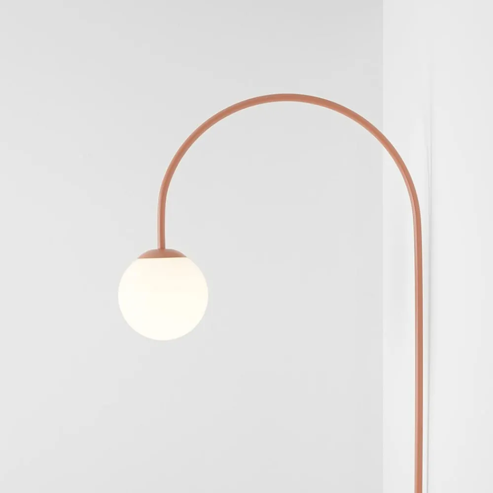 ALDEX Væglamper|Væglamper > Væglampe Una, metal, glas, koralrød