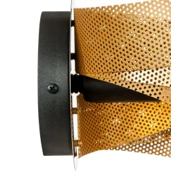 Domiluce Væglamper|Væglamper > Væglampe Vento, sort/guld, metal, 27 cm, E14