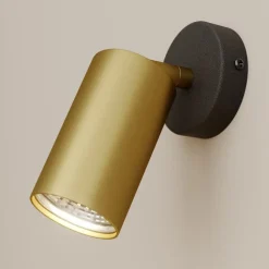 Nowodvorski Lighting Gang|Loftlamper > Vægspot Eye Spot 1 lyskilde, sort/messing