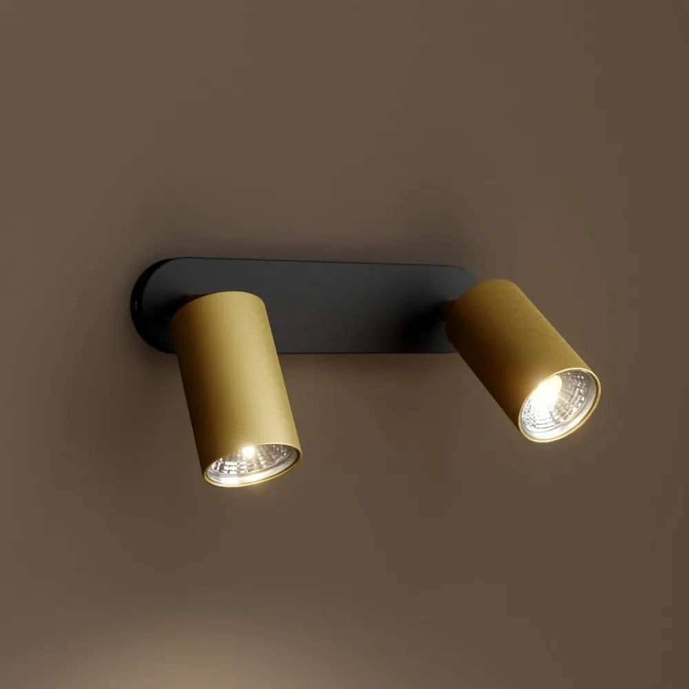Nowodvorski Lighting Loftlamper|Spotlights > Vægspot Eye Spot med 2 lyskilder, sort/messing