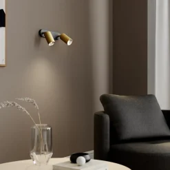Nowodvorski Lighting Loftlamper|Spotlights > Vægspot Eye Spot med 2 lyskilder, sort/messing