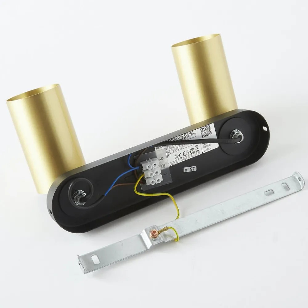 Nowodvorski Lighting Loftlamper|Spotlights > Vægspot Eye Spot med 2 lyskilder, sort/messing