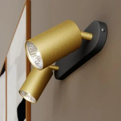 Nowodvorski Lighting Loftlamper|Spotlights > Vægspot Eye Spot med 2 lyskilder, sort/messing
