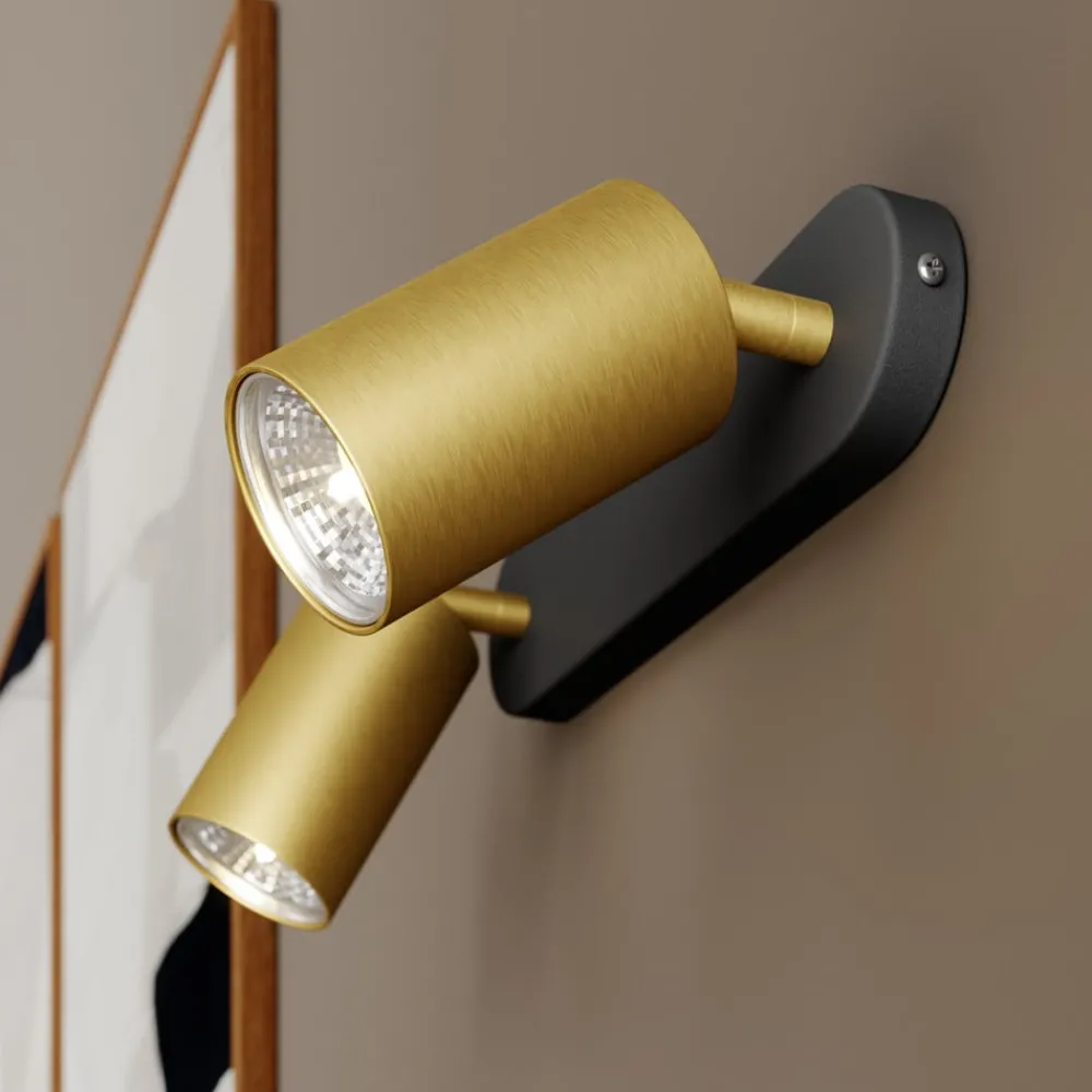 Nowodvorski Lighting Loftlamper|Spotlights > Vægspot Eye Spot med 2 lyskilder, sort/messing