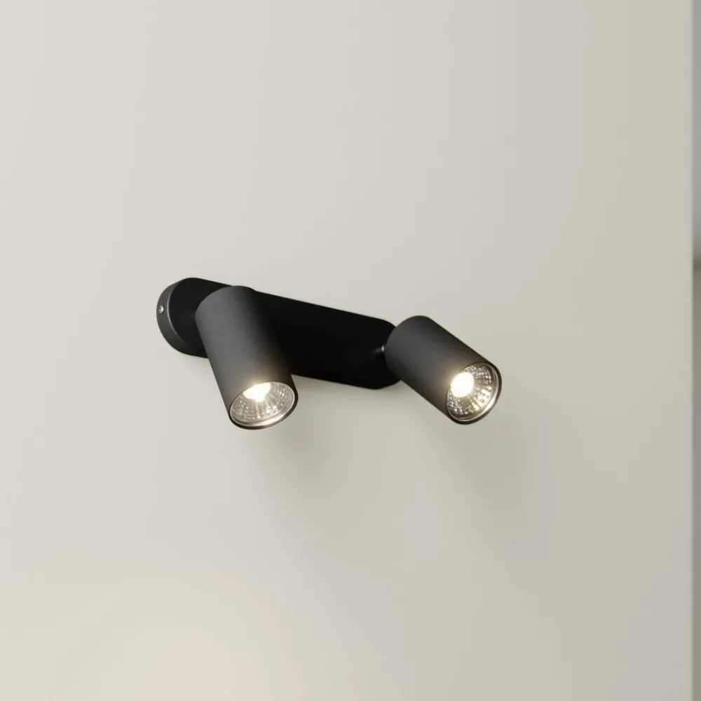 Loftlamper|Spotlights ^ Nowodvorski Lighting Vægspot Eye Spot med 2 lyskilder, sort