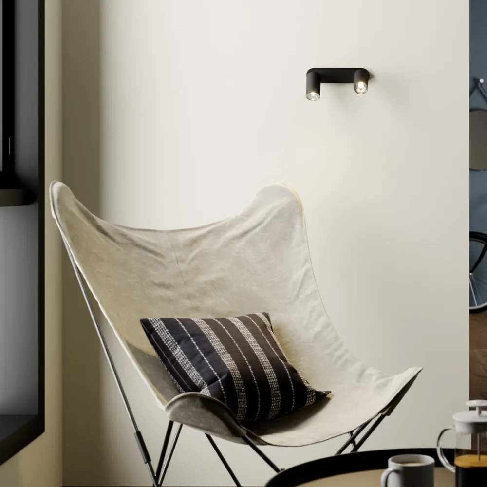 Loftlamper|Spotlights ^ Nowodvorski Lighting Vægspot Eye Spot med 2 lyskilder, sort