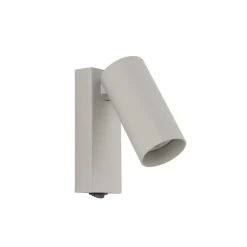 Nowodvorski Lighting Væglamper|Spotlights > Vægspot FOURTY, lysegrå, højde 17 cm, metal, GU10
