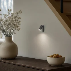 Nowodvorski Lighting Gang|Væglamper > Vægspot FOURTY, mørkegrå, højde 17 cm, metal, GU10