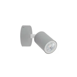 Spotlights ^ TK Lighting Vægspot Livia, grå, 13 cm, metal, justerbar, GU10