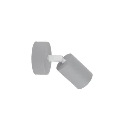 Spotlights ^ TK Lighting Vægspot Livia, grå, 13 cm, metal, justerbar, GU10