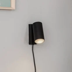 Loftlamper|Spotlights ^ Nowodvorski Lighting Vægspot Mono I med stik sort