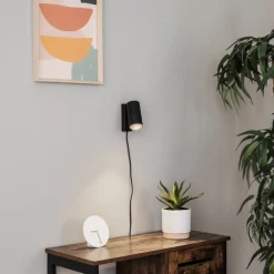 Loftlamper|Spotlights ^ Nowodvorski Lighting Vægspot Mono I med stik sort
