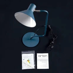 ORION Arbejdsrum/Kontor|Bordlamper > Viktoria skrivebordslampe, justerbart hoved, blå