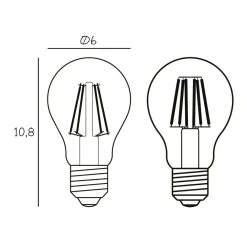 Dæmpbar Led-Pære ^ DESIGN BY US Vilkårlig LED-pære, E27 Ø 6 cm 3,5 W 2.200 K dæmpbar
