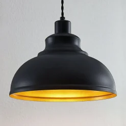 Lindby Pendellamper|Pendellamper > Vintage pendellampe Albertine, metal, sort