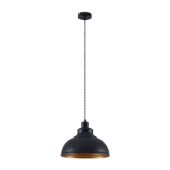 Lindby Pendellamper|Pendellamper > Vintage pendellampe Albertine, metal, sort