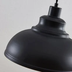 Lindby Pendellamper|Pendellamper > Vintage pendellampe Albertine, metal, sort