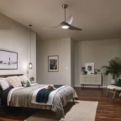 Loftventilatorer ^ KICHLER Voya LED-loftventilator, creme