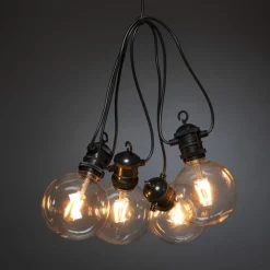 Julepynt|Julelys Udendørs ^ Konstsmide Christmas 24V system ølhavekæde Globe base, 10-bande.