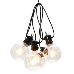 Julepynt|Julelys Udendørs ^ Konstsmide Christmas 24V system ølhavekæde Globe base, 10-bande.