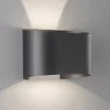 FISCHER & HONSEL Væg- Og Spejllamper|Væglamper > Wall LED-væglampe, 2 lyskilder, rund, sort