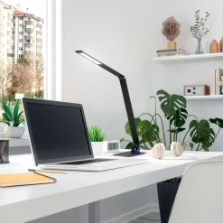 Arbejdsrum/Kontor|Bordlamper ^ Fabas Luce Wasp LED-bordlampe, med berøringsdæmper, sort