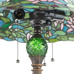 Clayre&Eef Bordlamper > Waterlily fortryllende bordlampe i Tiffany-stil