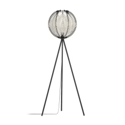 EGLO Gulvlamper > Waverton gulvlampe, sort/hvid, højde 143 cm, stål/stof