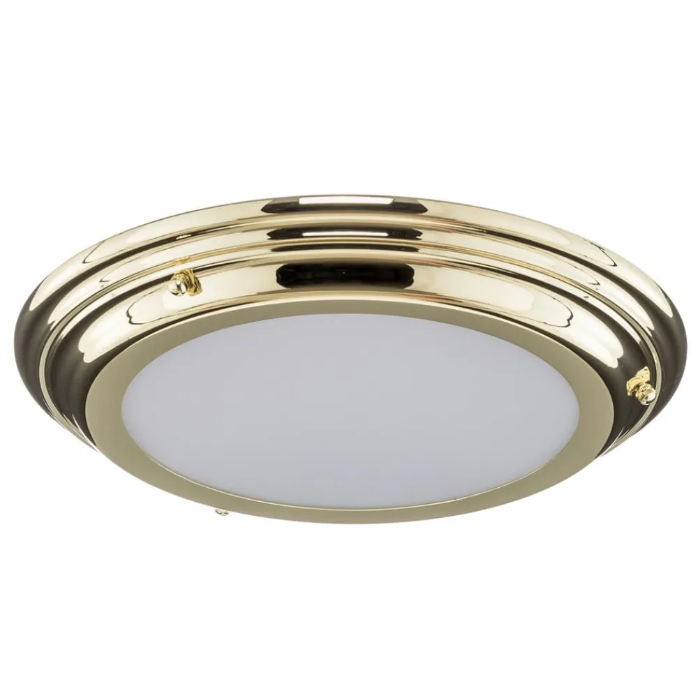 Elstead Loftlamper > Welland IP44 LED-loftlampe, poleret messing