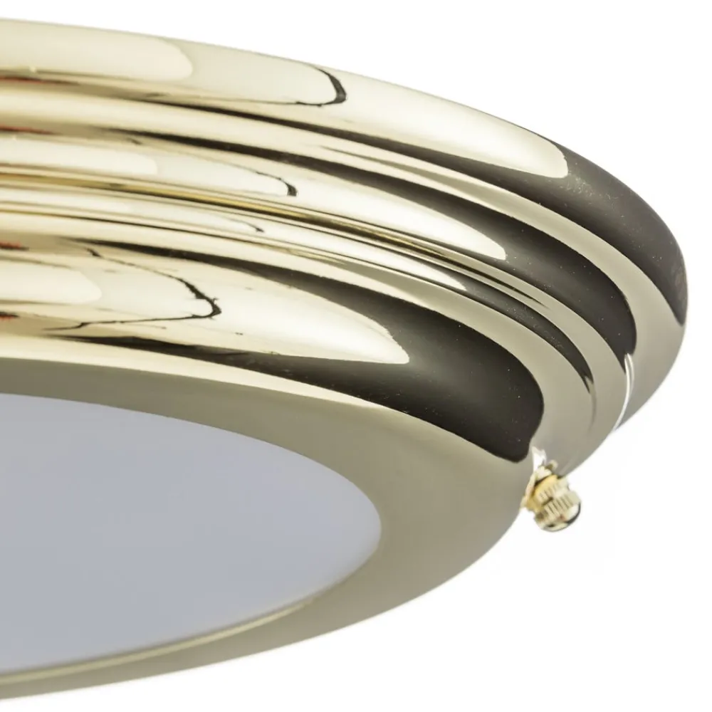 Elstead Loftlamper > Welland IP44 LED-loftlampe, poleret messing