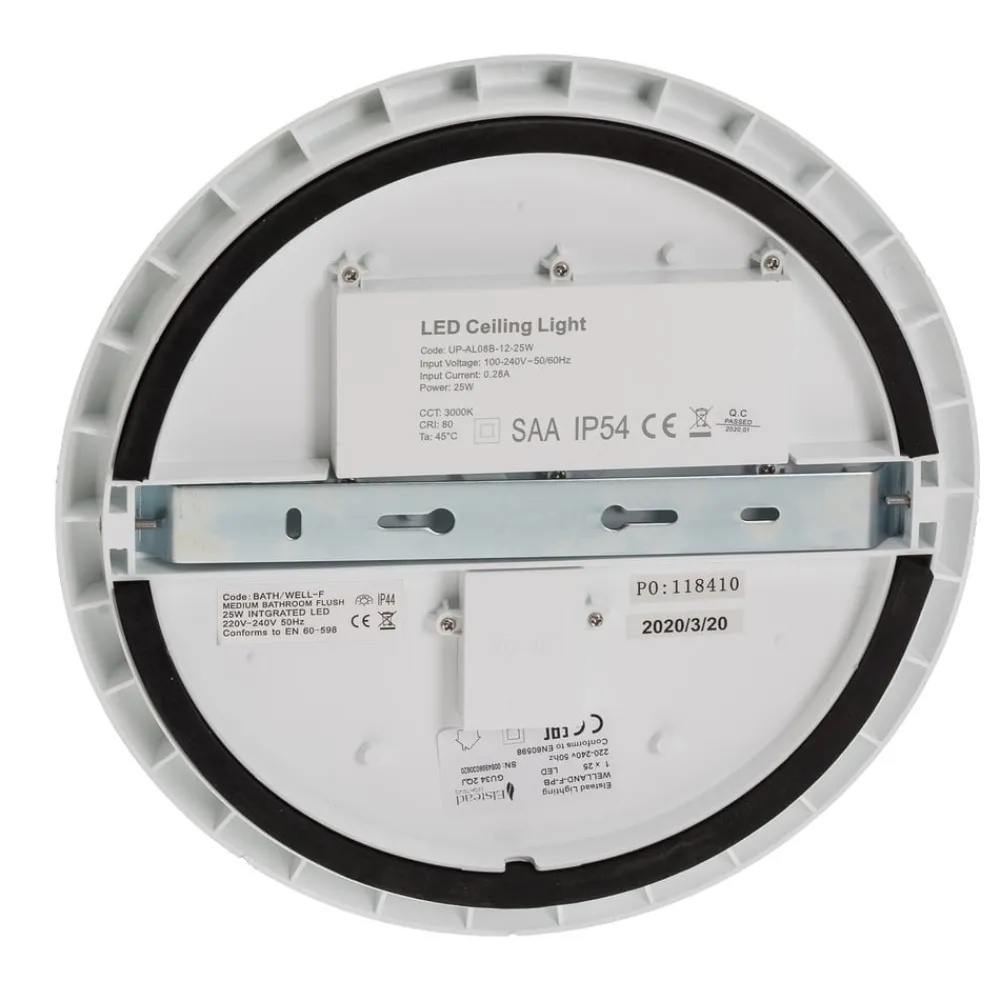 Elstead Loftlamper > Welland IP44 LED-loftlampe, poleret messing
