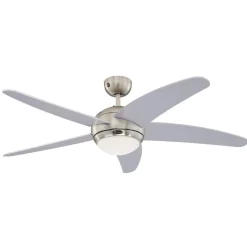 Westinghouse Loftventilatorer > Bendan ventilator med lys, sølv
