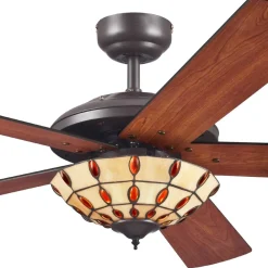 Westinghouse Loftventilatorer > Comet T - Ventilator med Tiffany-glas
