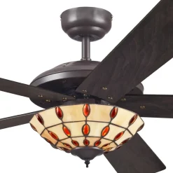 Westinghouse Loftventilatorer > Comet T - Ventilator med Tiffany-glas