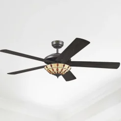 Westinghouse Loftventilatorer > Comet T - Ventilator med Tiffany-glas