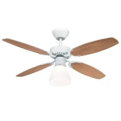 Loftventilatorer ^ Westinghouse Halley Ventilator vinge hvid/bøg