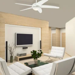 Westinghouse Loftventilatorer > LED-loftventilator Bendan, hvid, støjsvag