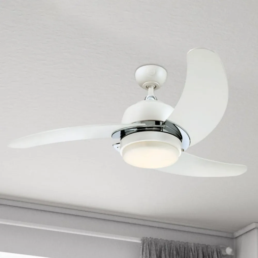 Loftventilatorer ^ Westinghouse Simone ventilator, LED-pære, hvid