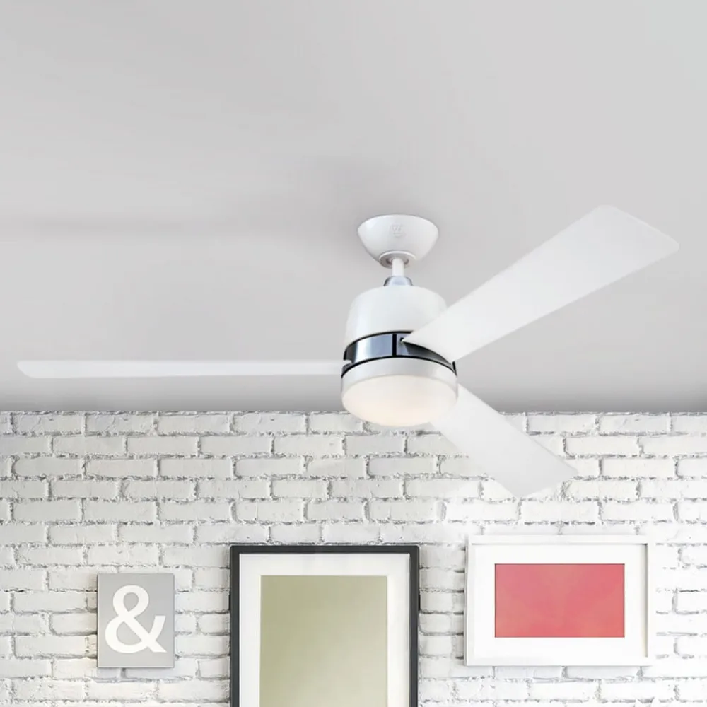 Westinghouse Loftventilatorer > Tristan ventilator, lys, hvid/ahorn